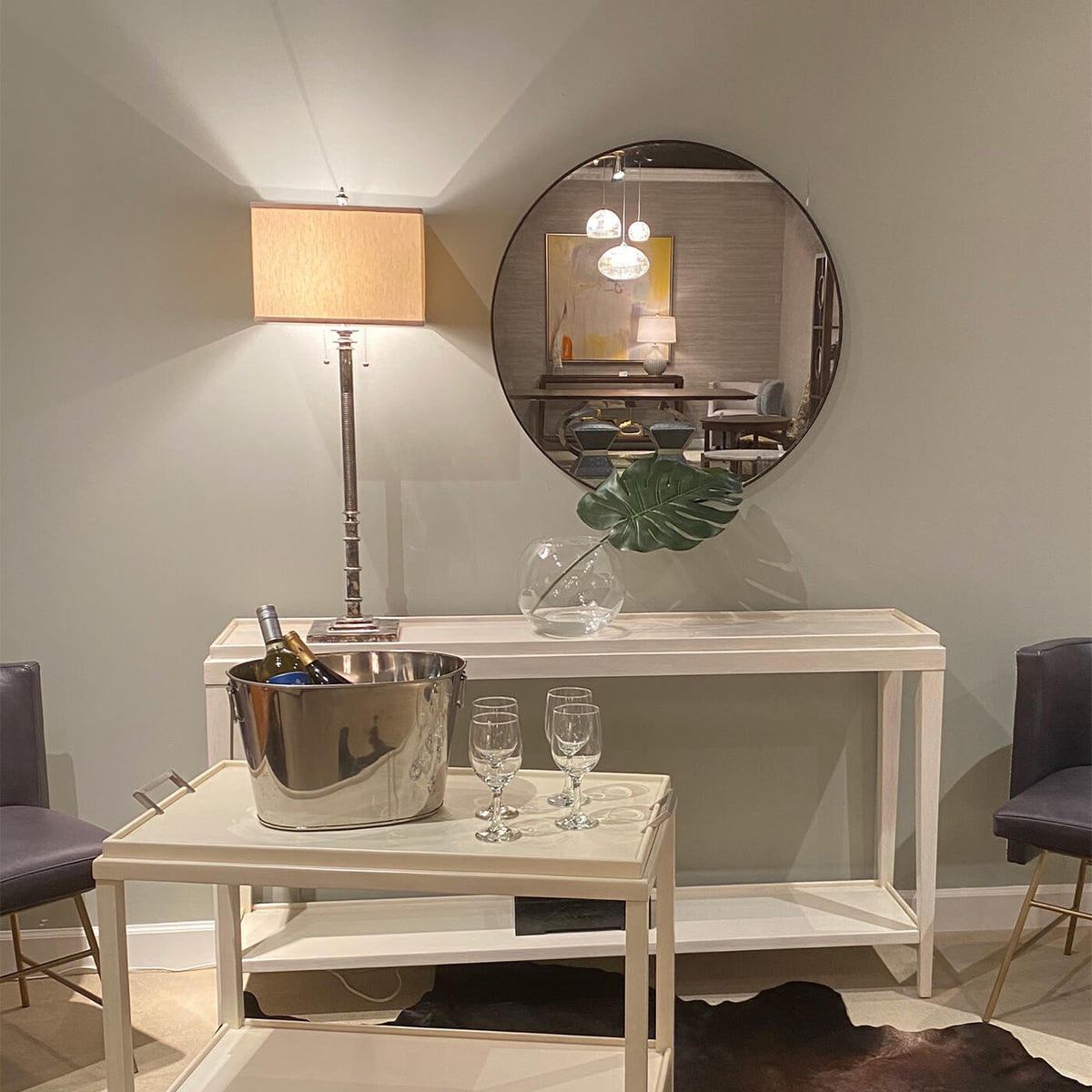 Mid Century Modern Gilt Mirror - English Georgian America