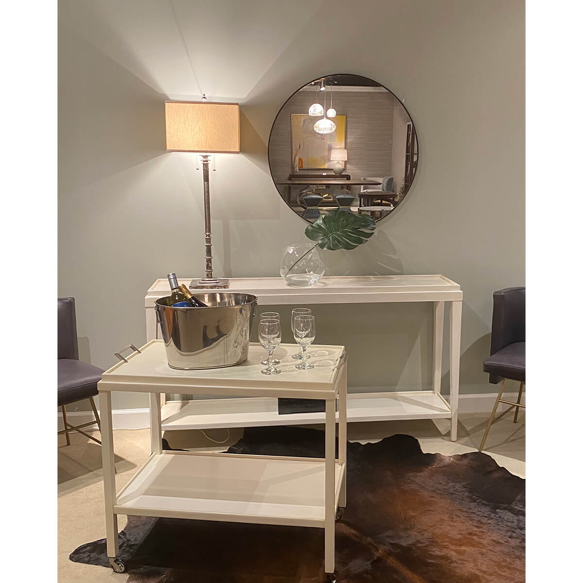 Mid Century Modern Gilt Mirror - Clear - English Georgian America