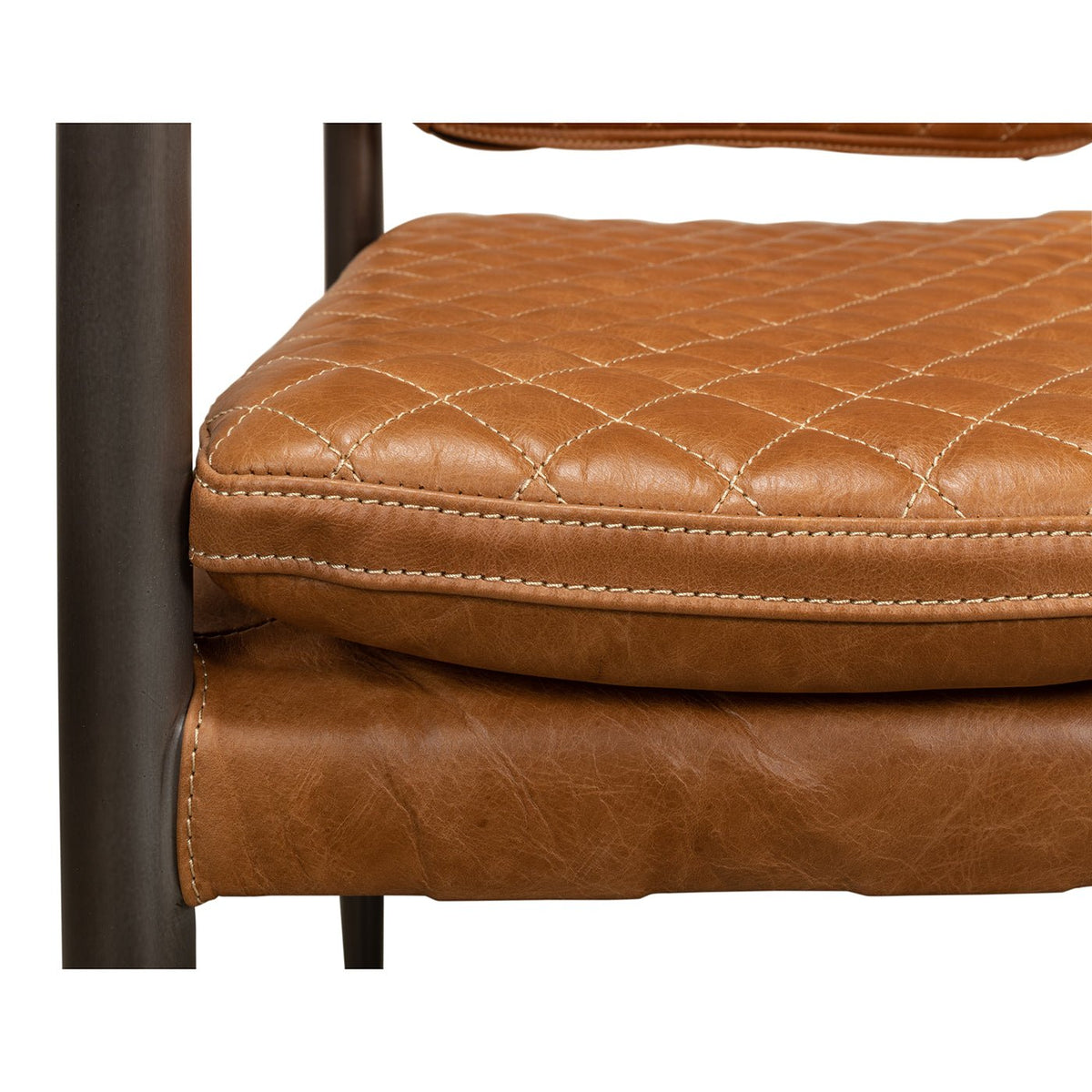 Mid - Century Modern Leather Armchair - English Georgian America