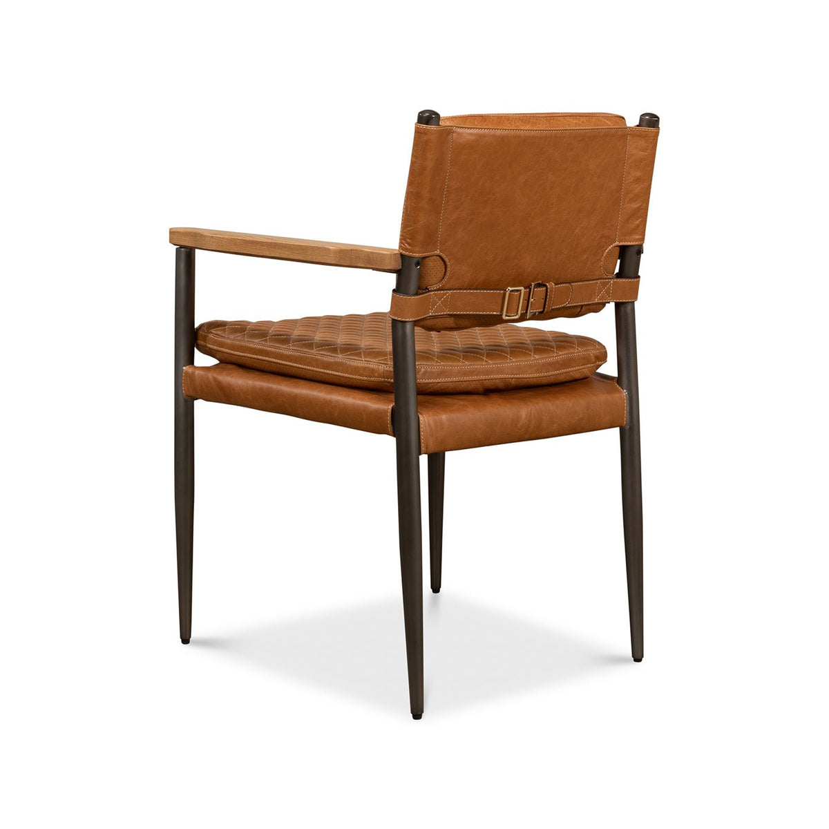 Mid - Century Modern Leather Armchair - English Georgian America