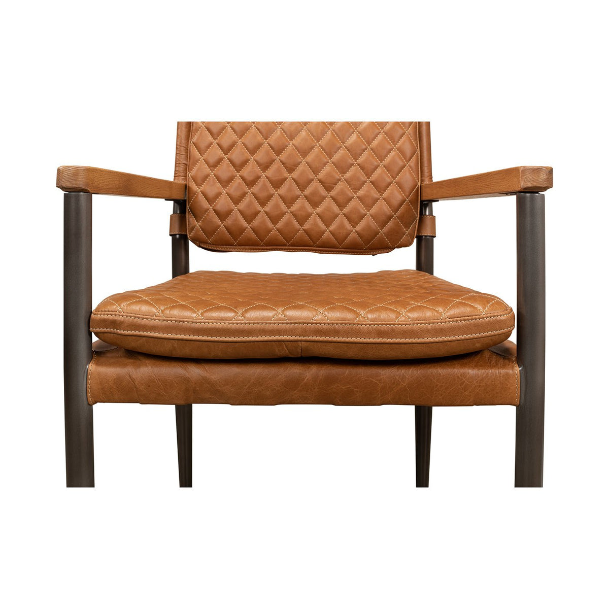 Mid - Century Modern Leather Armchair - English Georgian America