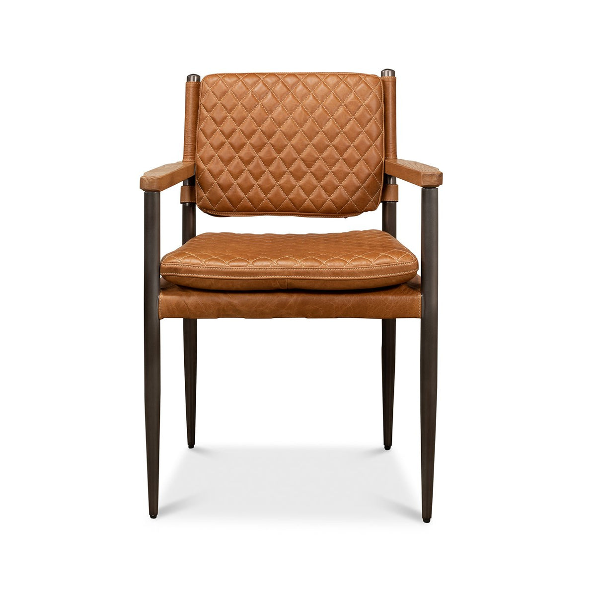 Mid - Century Modern Leather Armchair - English Georgian America