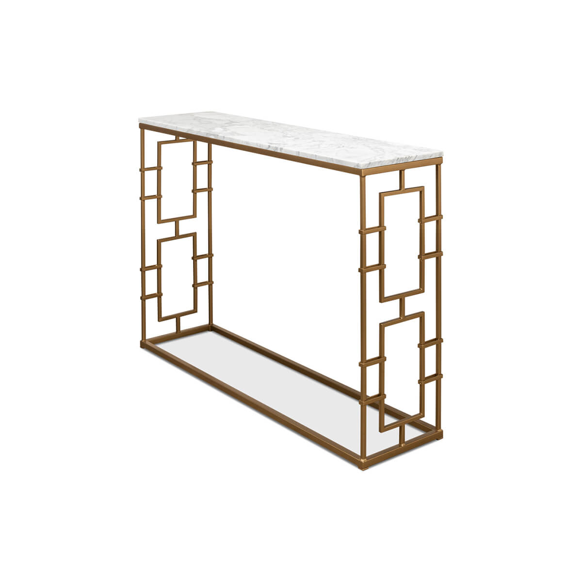 Mid Century Modern Marble Top Console - English Georgian America