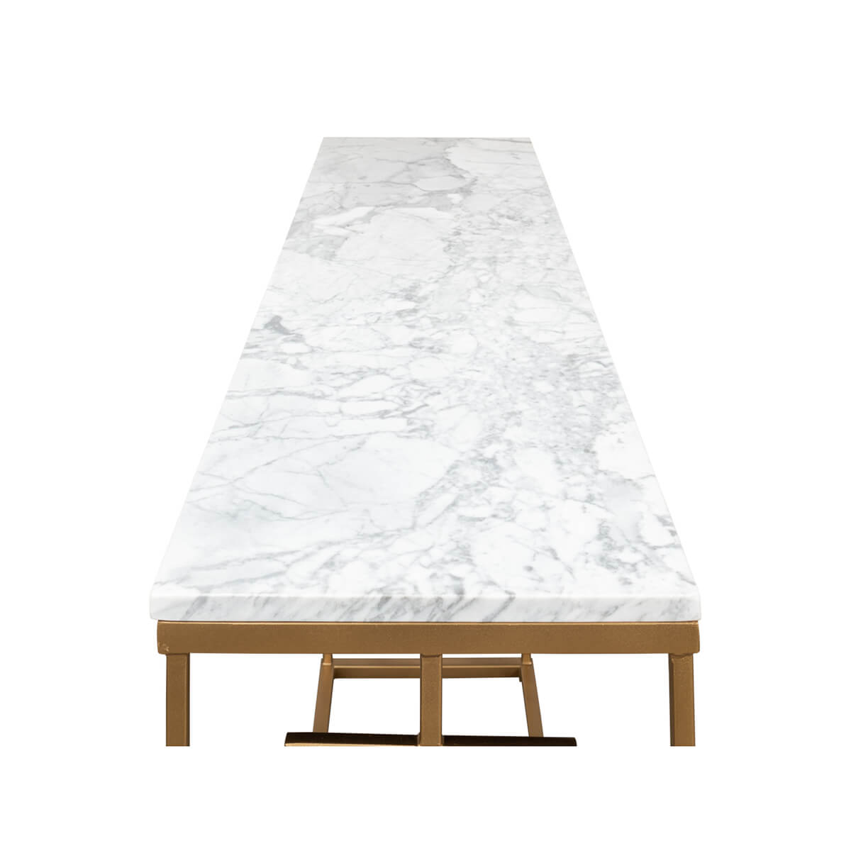 Mid Century Modern Marble Top Console - English Georgian America