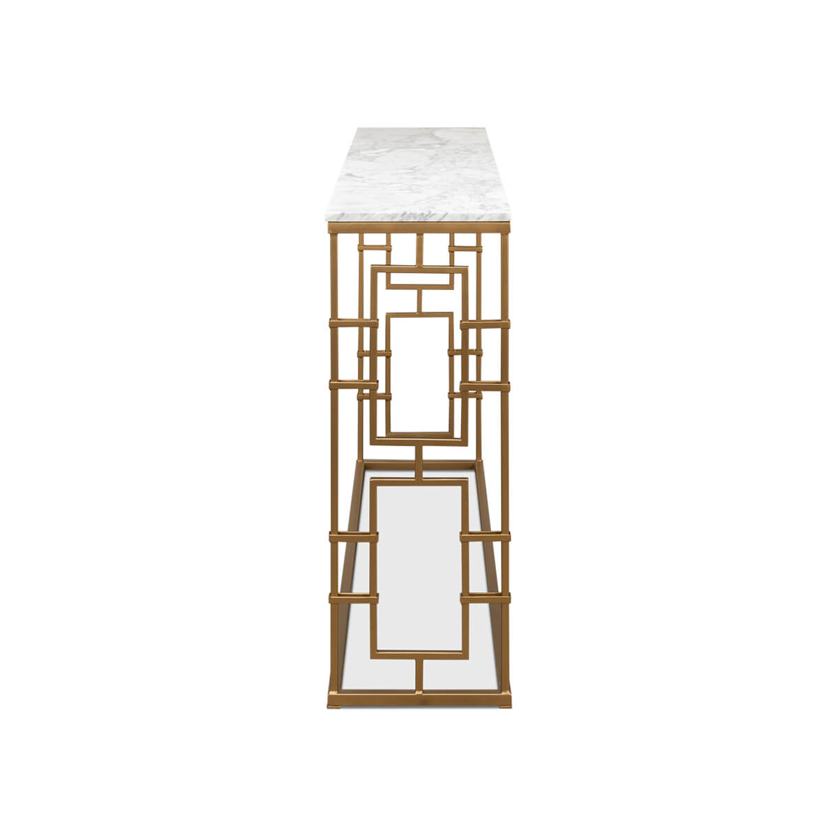 Mid Century Modern Marble Top Console - English Georgian America