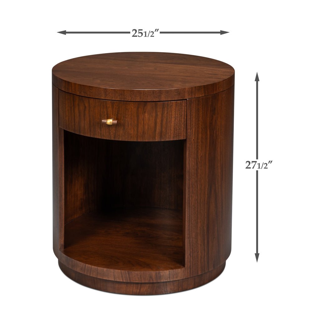Mid - Century Modern Round End Table - English Georgian America