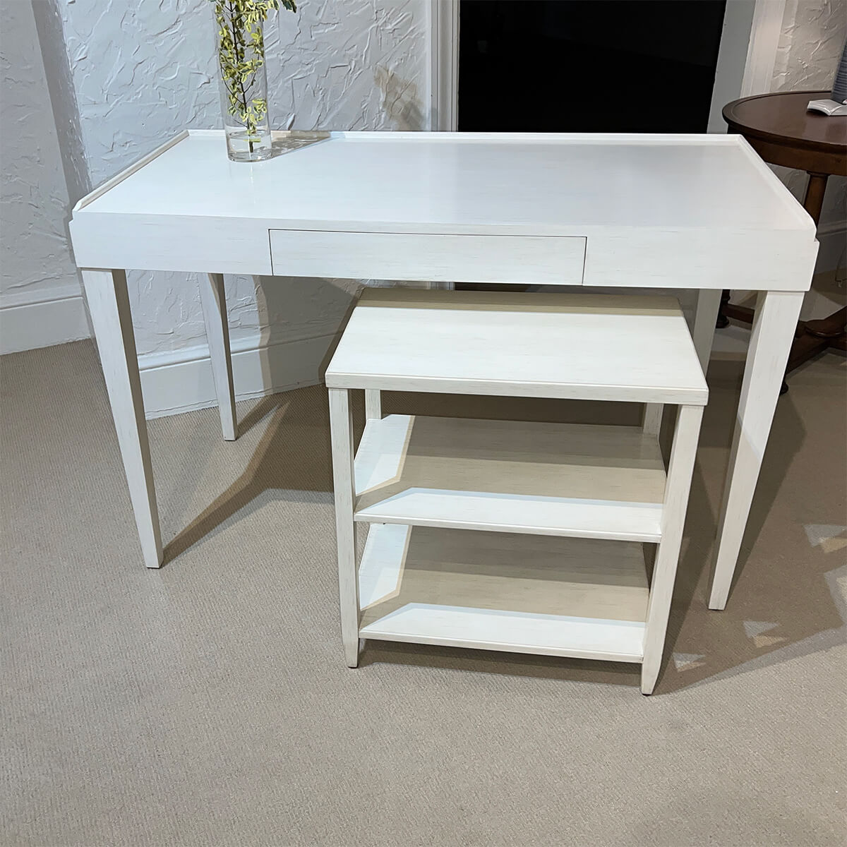 Mid Century Modern Style Desk - Drift White - English Georgian America