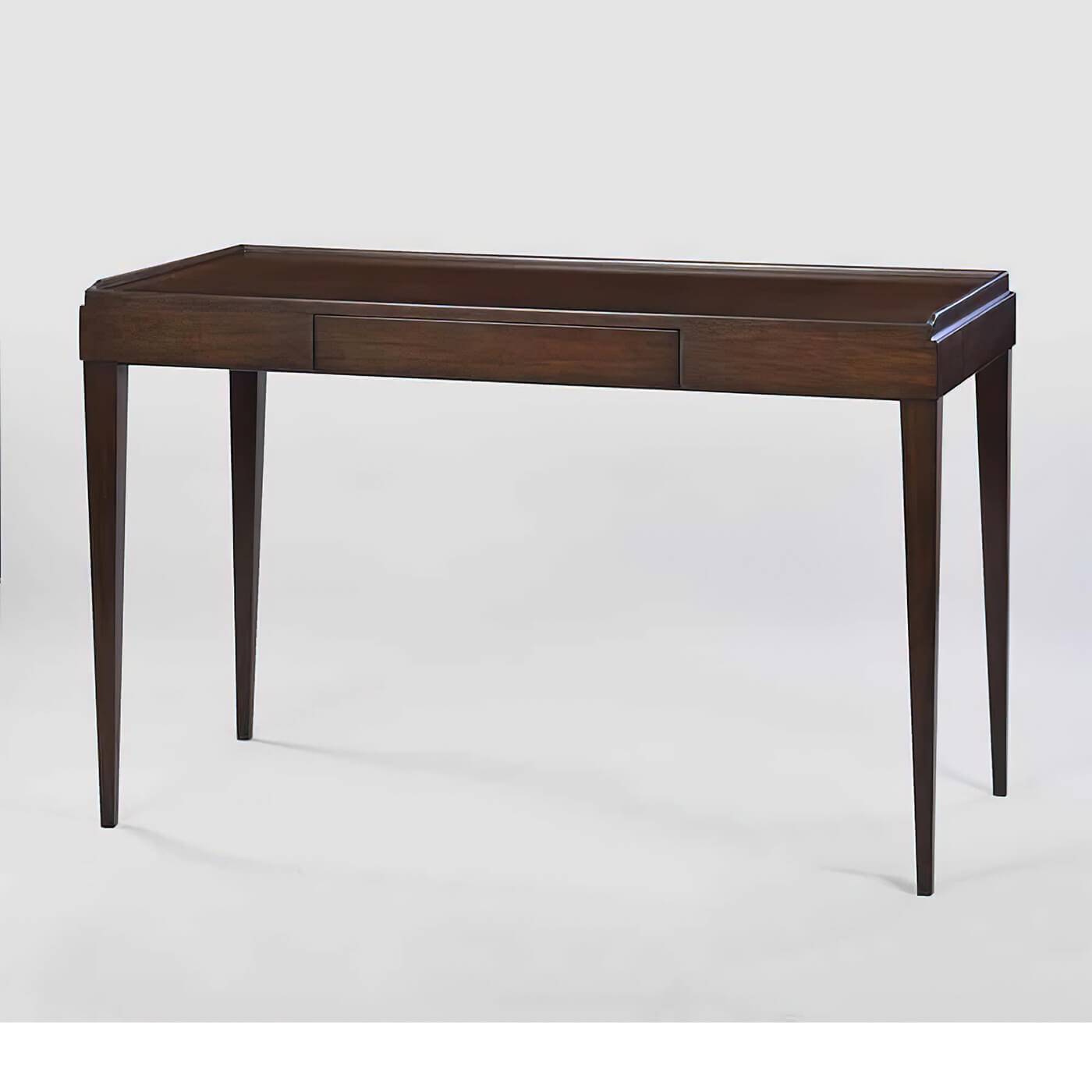 Mid Century Modern Style Desk - Mahogany Finish - English Georgian America