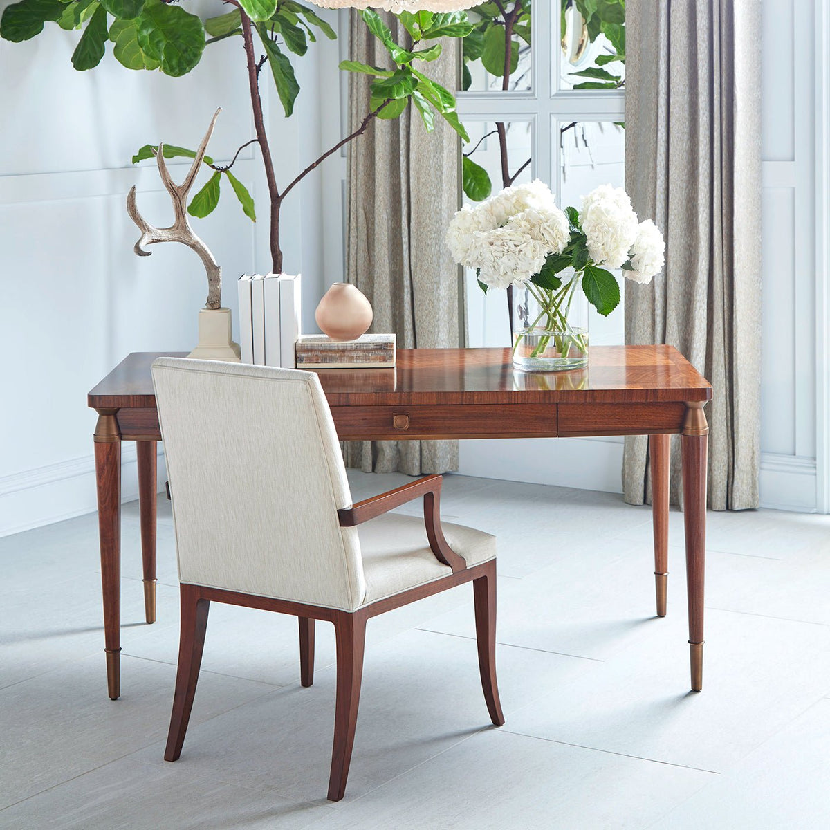 Mid Century Modern Style Walnut Desk - English Georgian America