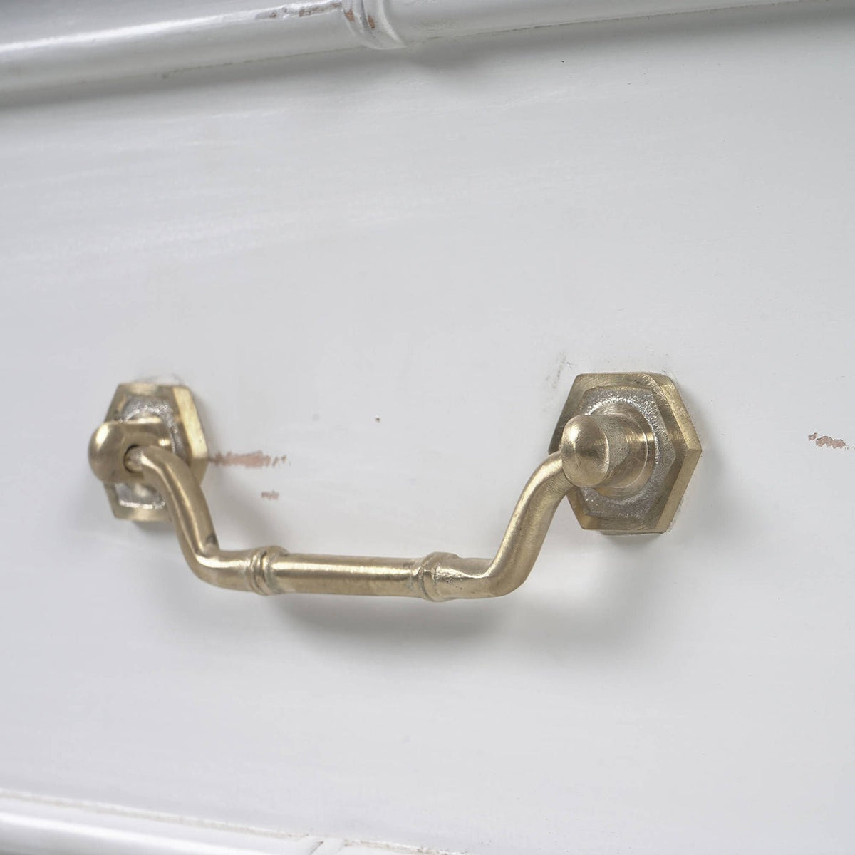 Mid Century Modern White Painted End Table - English Georgian America