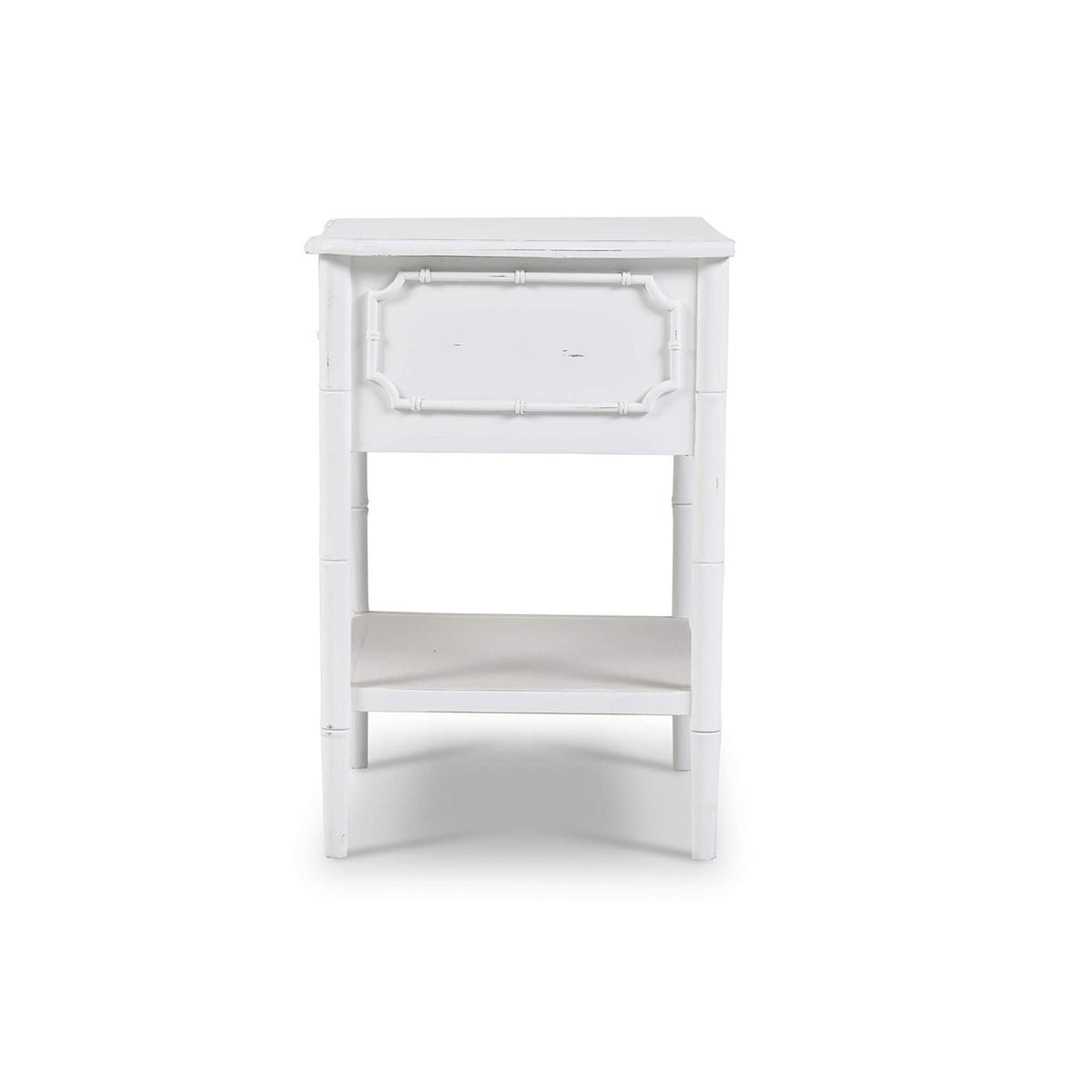 Mid Century Modern White Painted End Table - English Georgian America