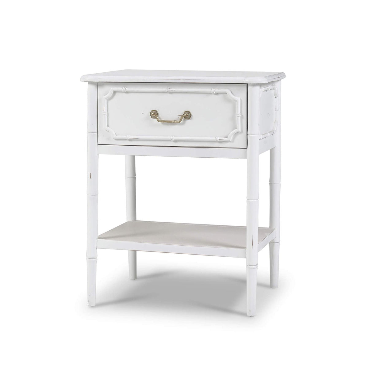 Mid Century Modern White Painted End Table - English Georgian America