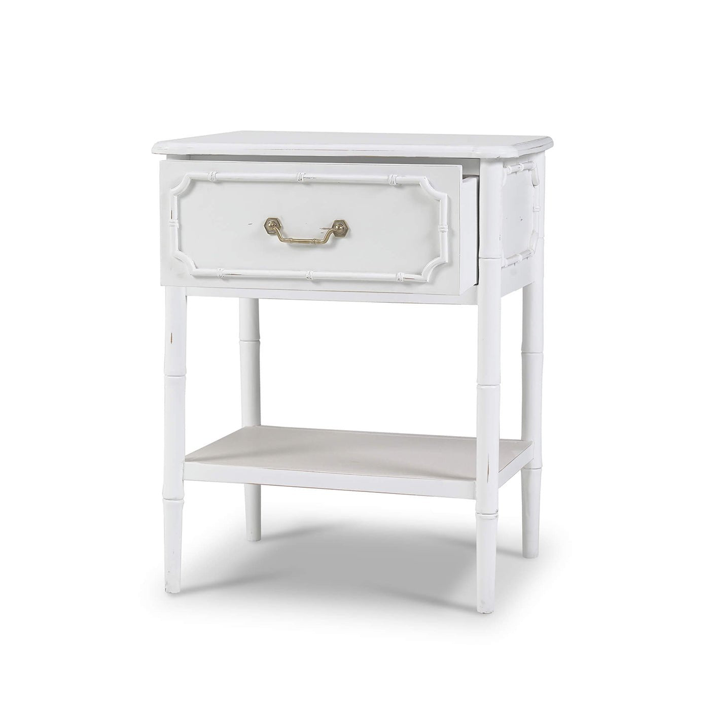 Mid Century Modern White Painted End Table - English Georgian America