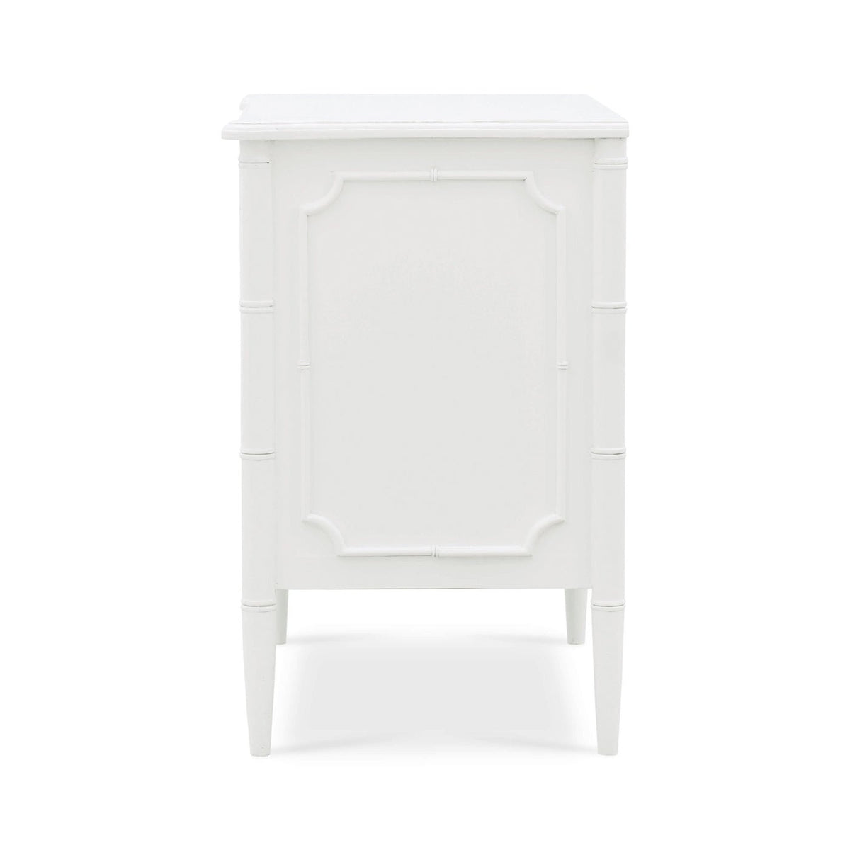 Mid Century Modern White Painted Nightstand - English Georgian America