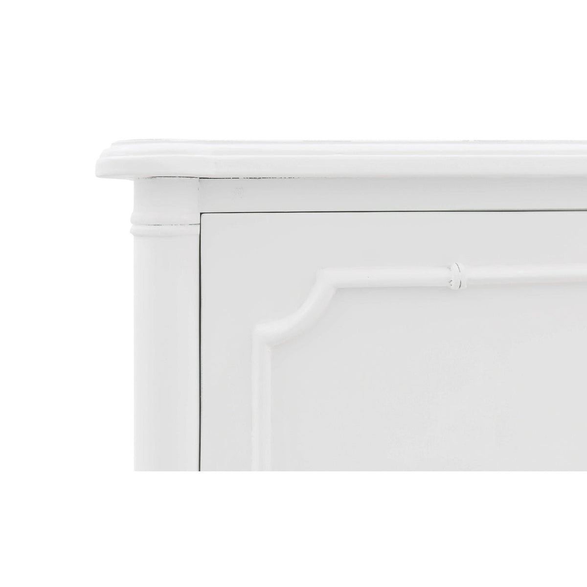 Mid Century Modern White Painted Nightstand - English Georgian America