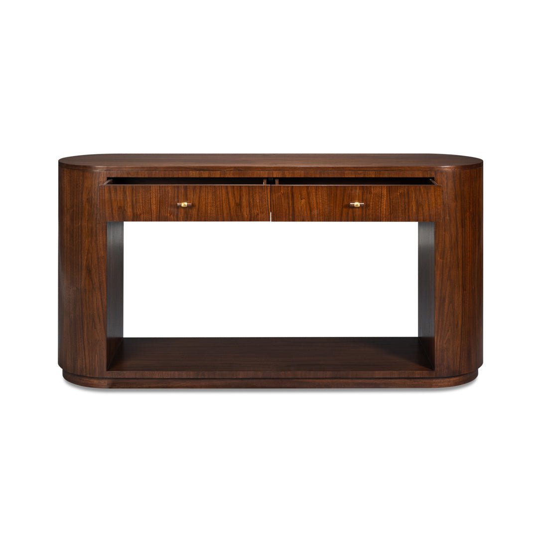 Mid - Century Modern Wood Console Table - English Georgian America