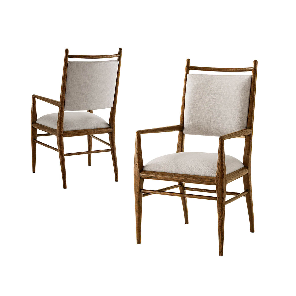 Mid Century Oak Dining Armchair - English Georgian America