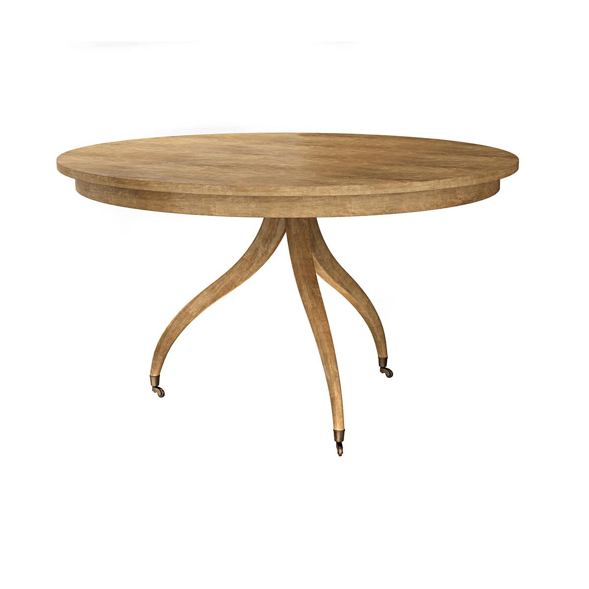 Mid Century Round Dining Table - Sun Bleached Cherry - English Georgian America