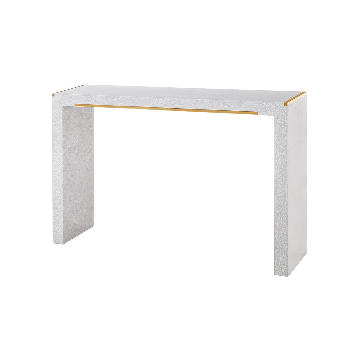 Mid Century Small White Console - English Georgian America