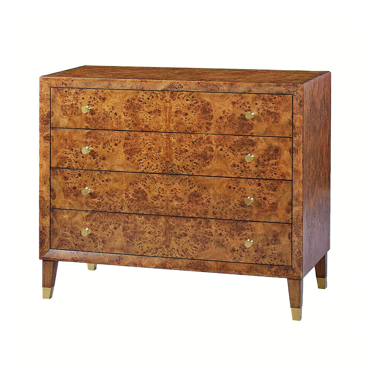 Mid Century Style Burl Dresser - English Georgian America