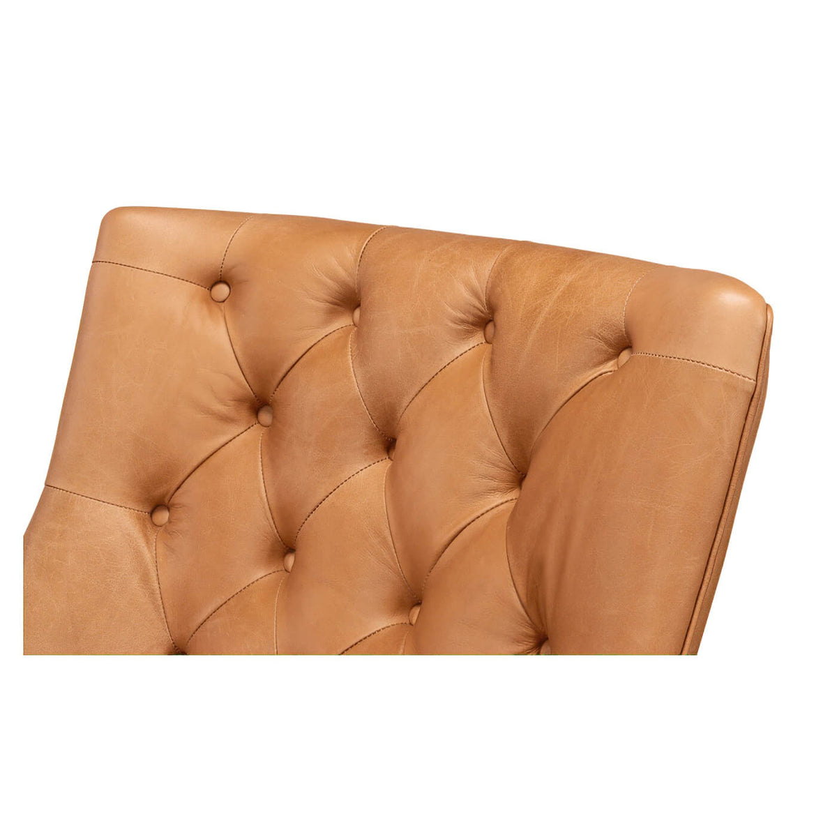 Mid Century Style Leather Armchair - English Georgian America