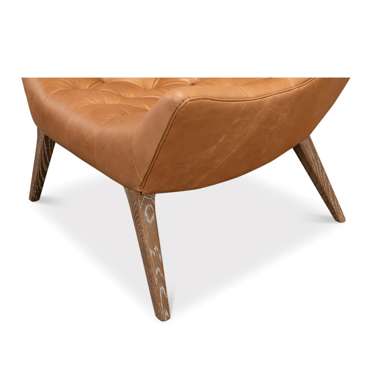 Mid Century Style Leather Armchair - English Georgian America