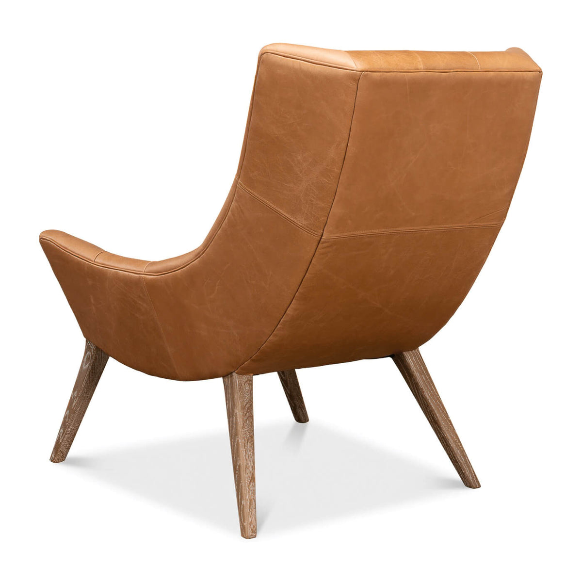 Mid Century Style Leather Armchair - English Georgian America