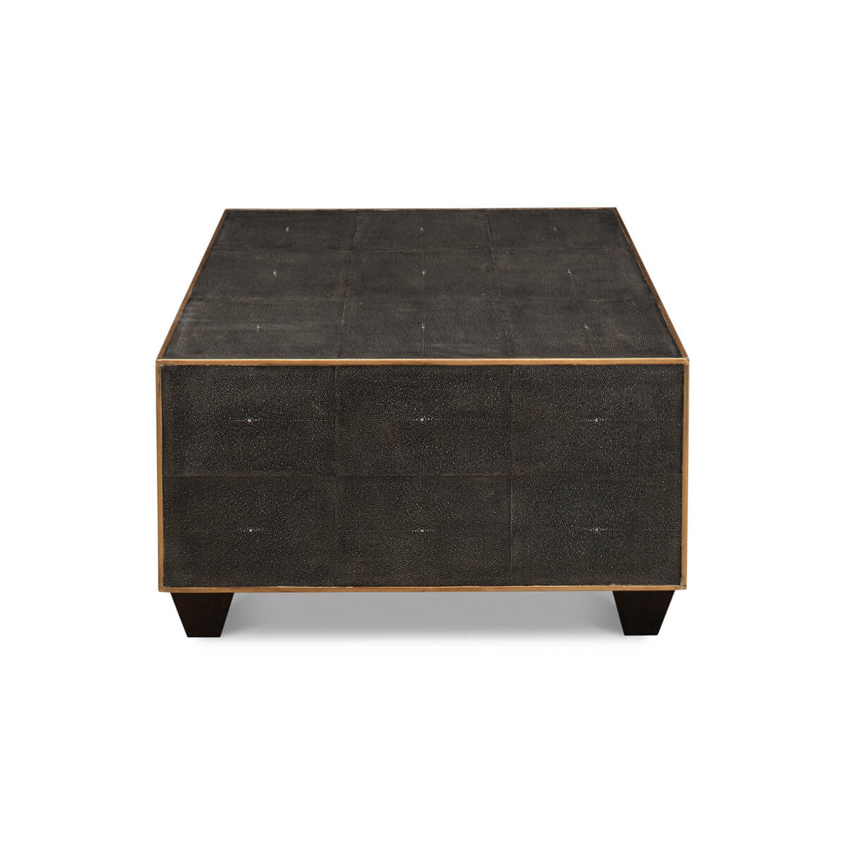 Mid Century Style Leather Cocktail Table - English Georgian America