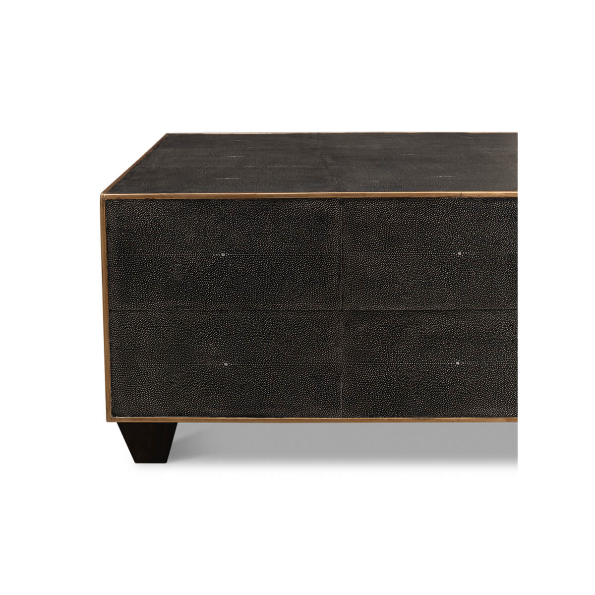 Mid Century Style Leather Cocktail Table - English Georgian America