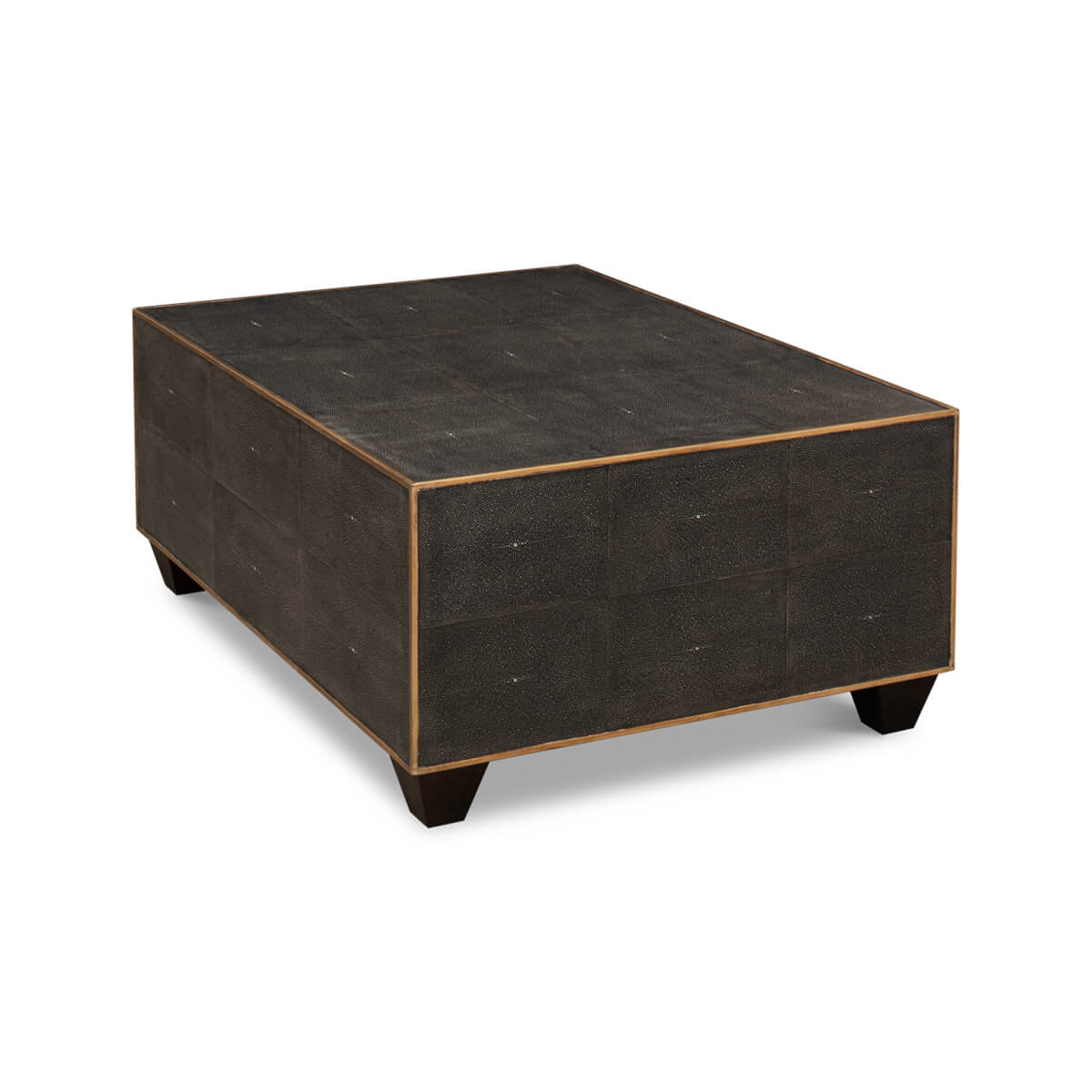 Mid Century Style Leather Cocktail Table - English Georgian America