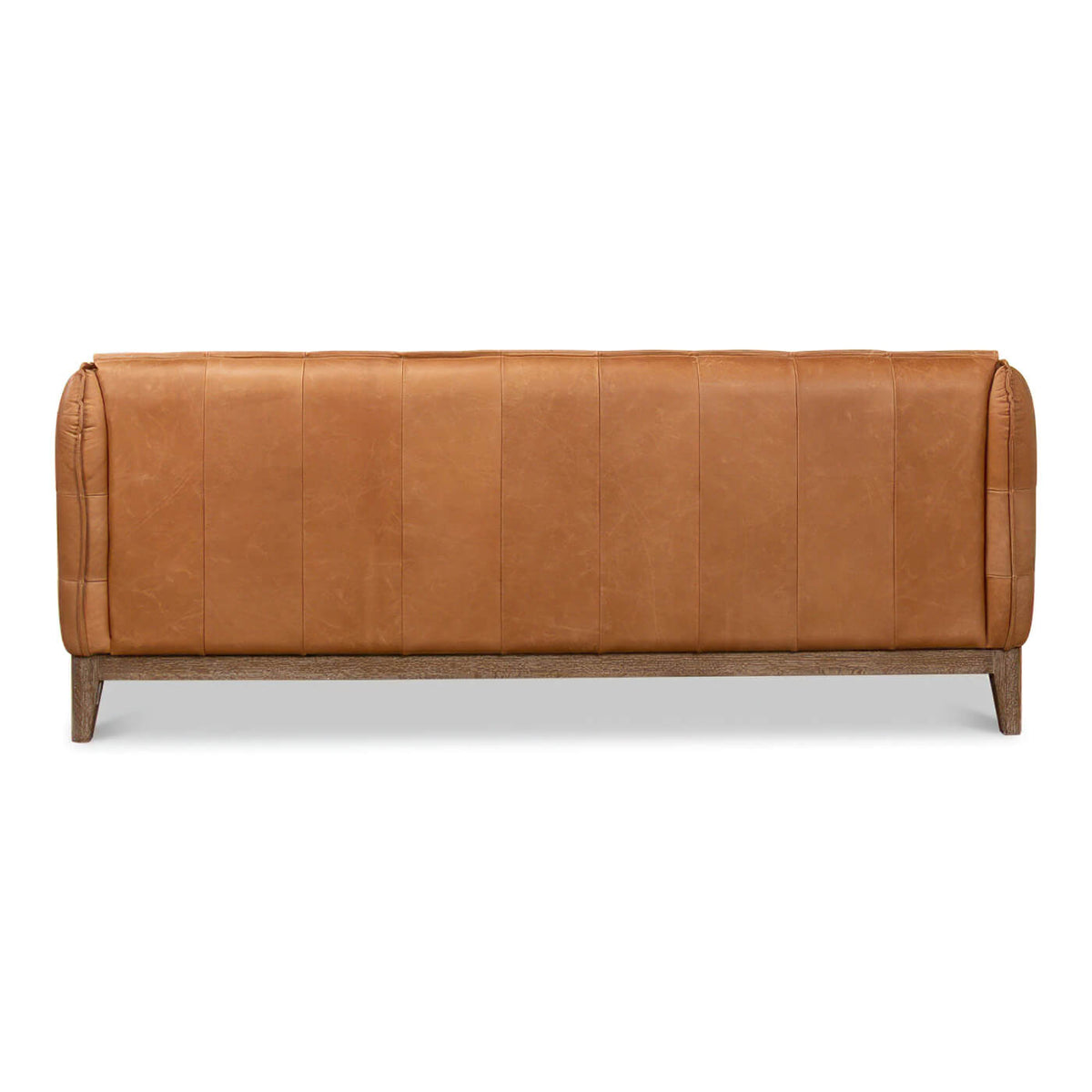 Mid Century Style Leather Sofa - English Georgian America