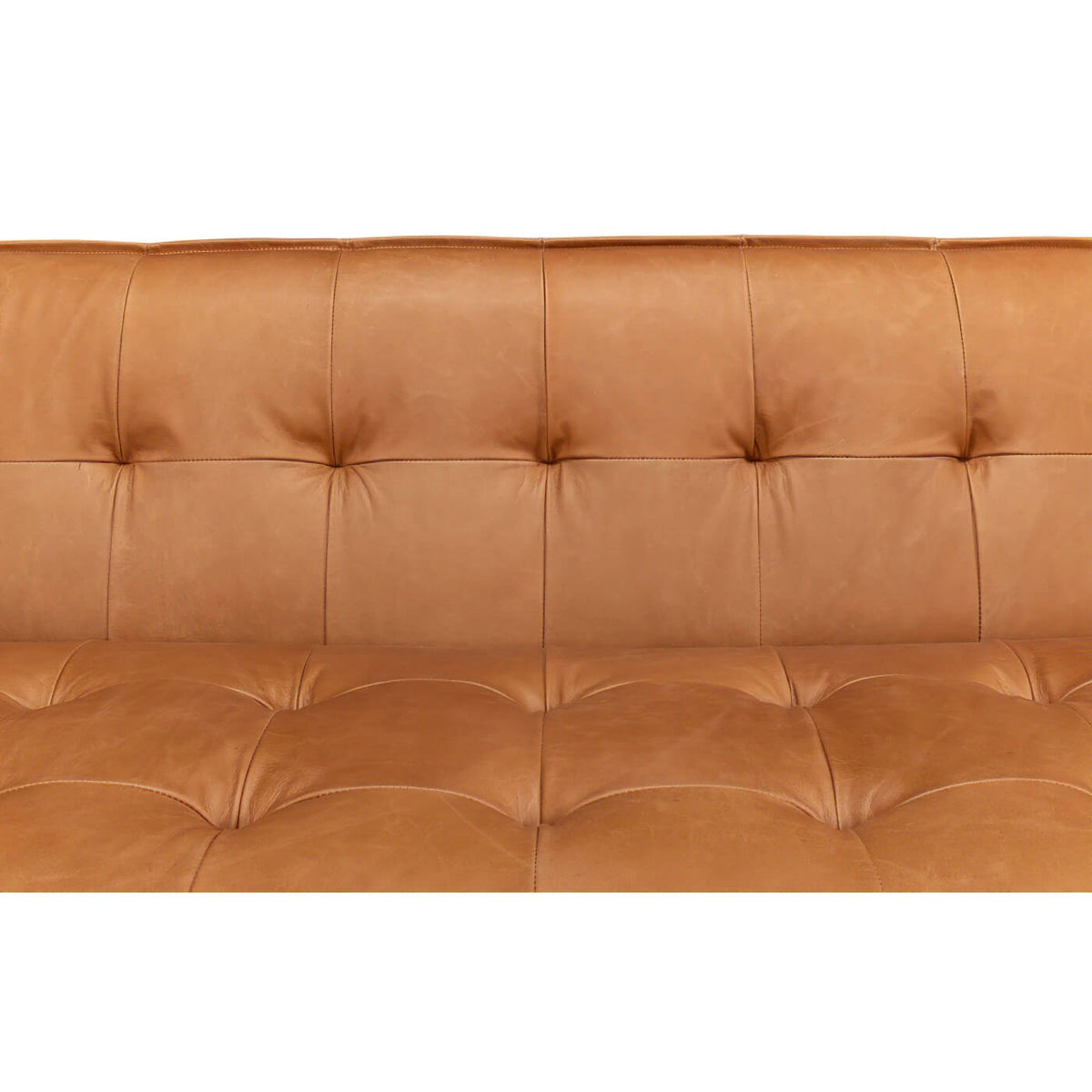 Mid Century Style Leather Sofa - English Georgian America