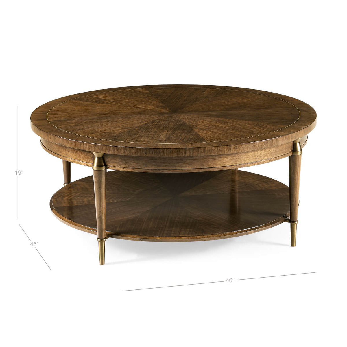 Mid Century Style Round Coffee Table - English Georgian America