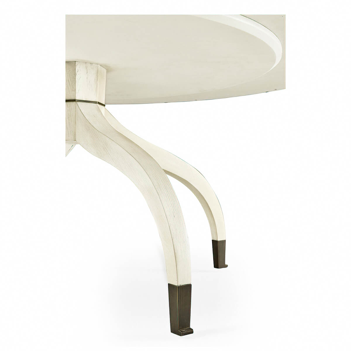 Mid Century Style Round Country White Dining Table - English Georgian America