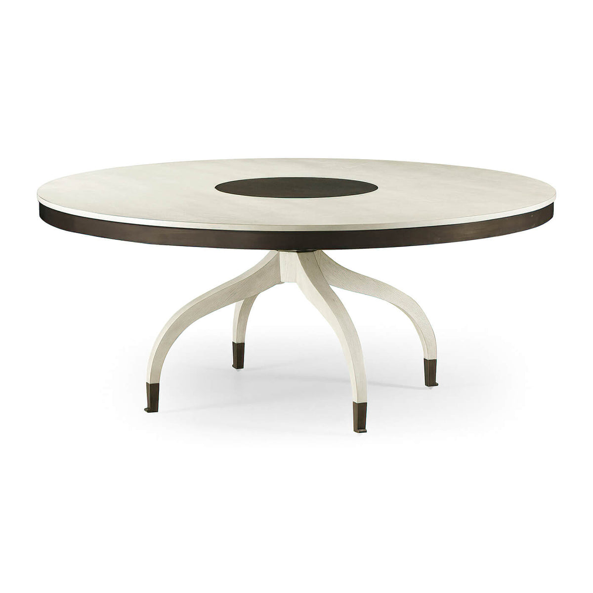 Mid Century Style Round Country White Dining Table - English Georgian America