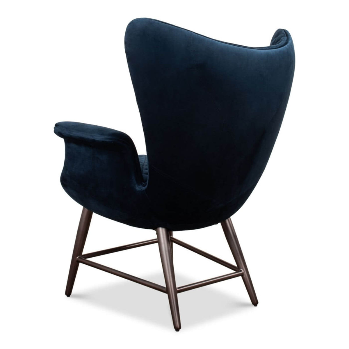 Mid Century Style Velvet Armchair - English Georgian America
