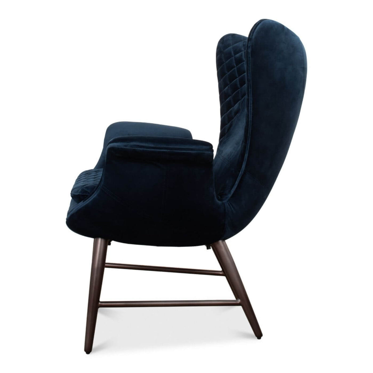 Mid Century Style Velvet Armchair - English Georgian America