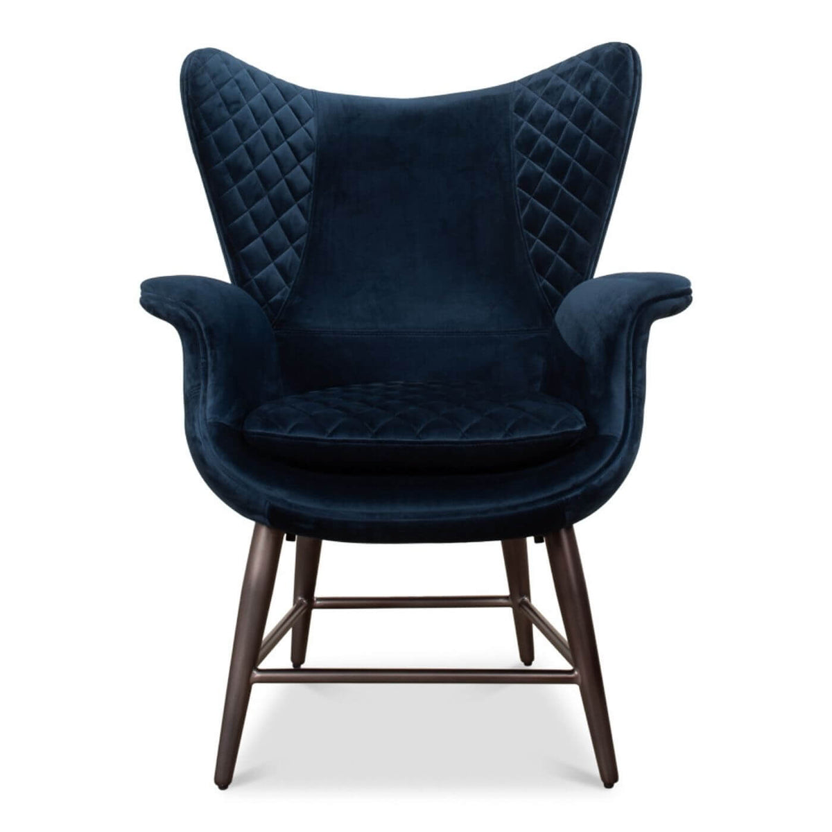 Mid Century Style Velvet Armchair - English Georgian America