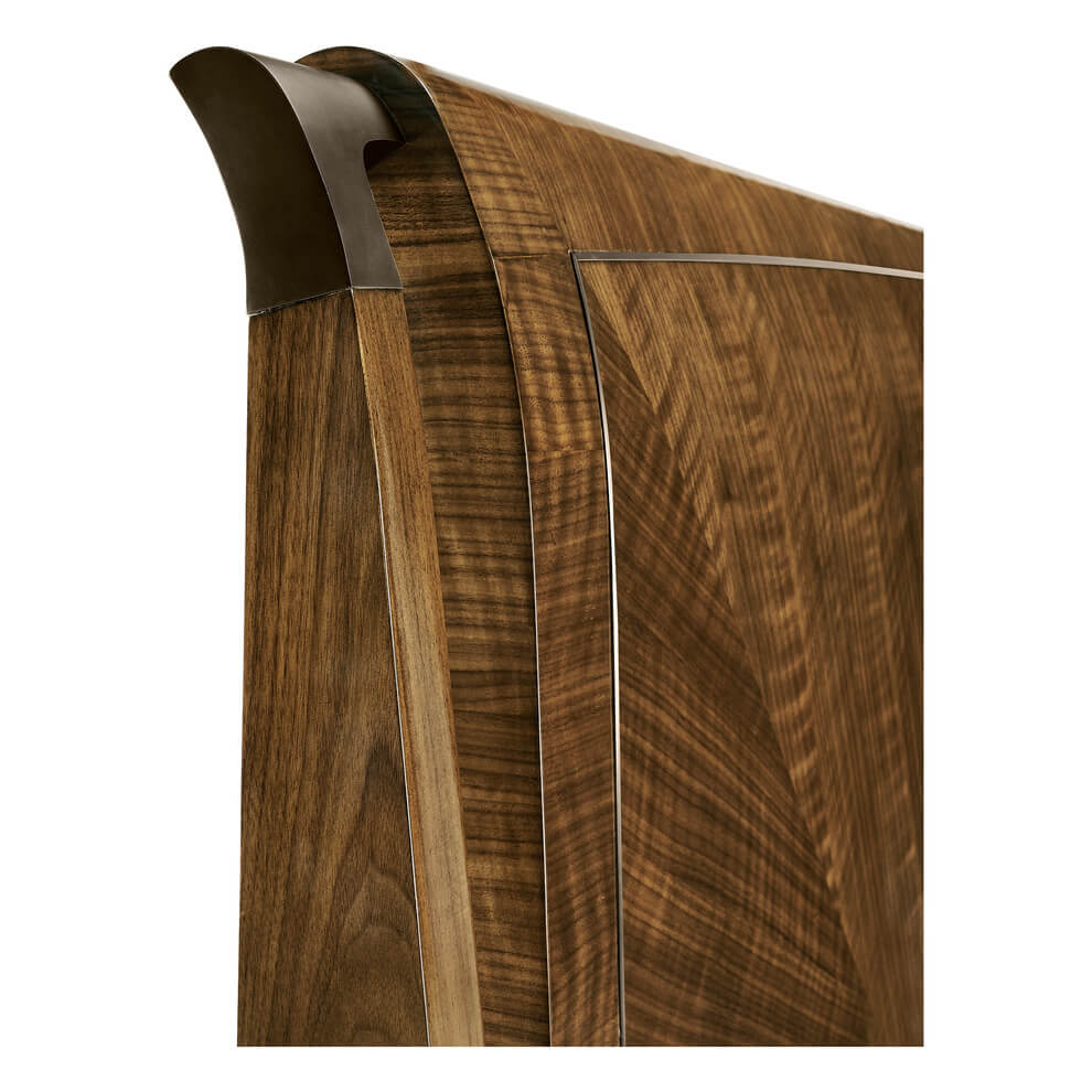 Mid Century Style Walnut Frame Bed - King - English Georgian America