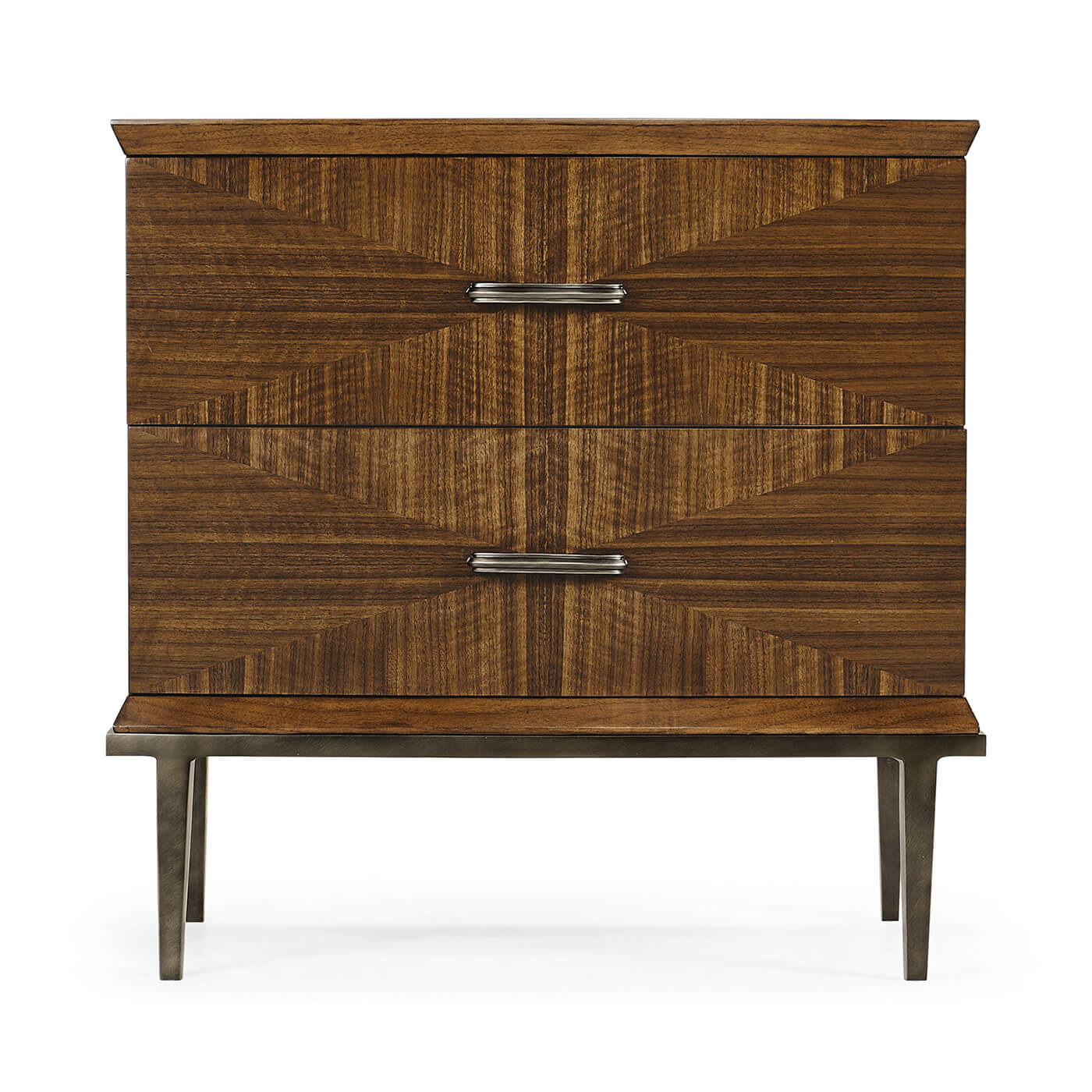 Mid Century Style Walnut Nightstand - English Georgian America