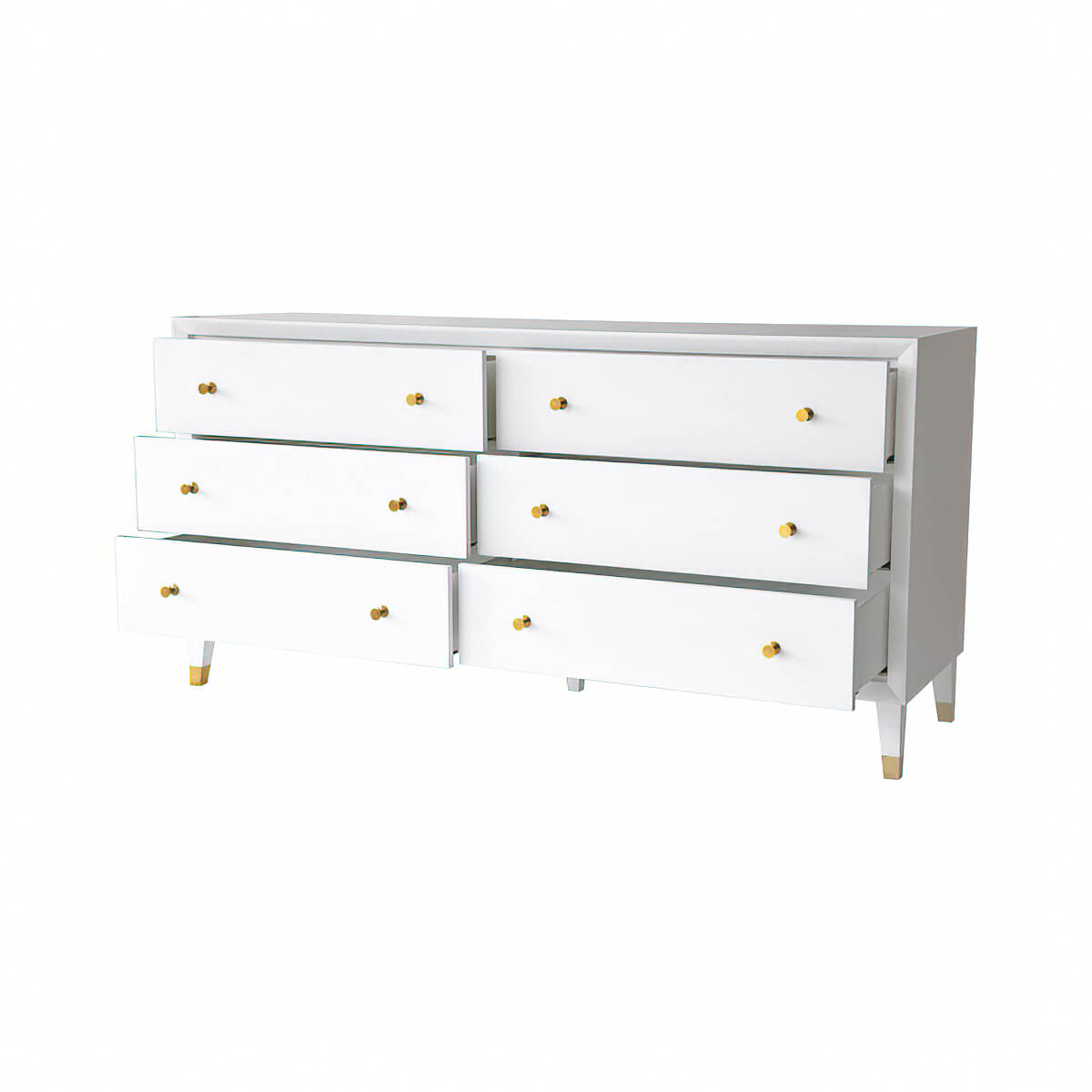 Mid Century Style White Dresser - English Georgian America