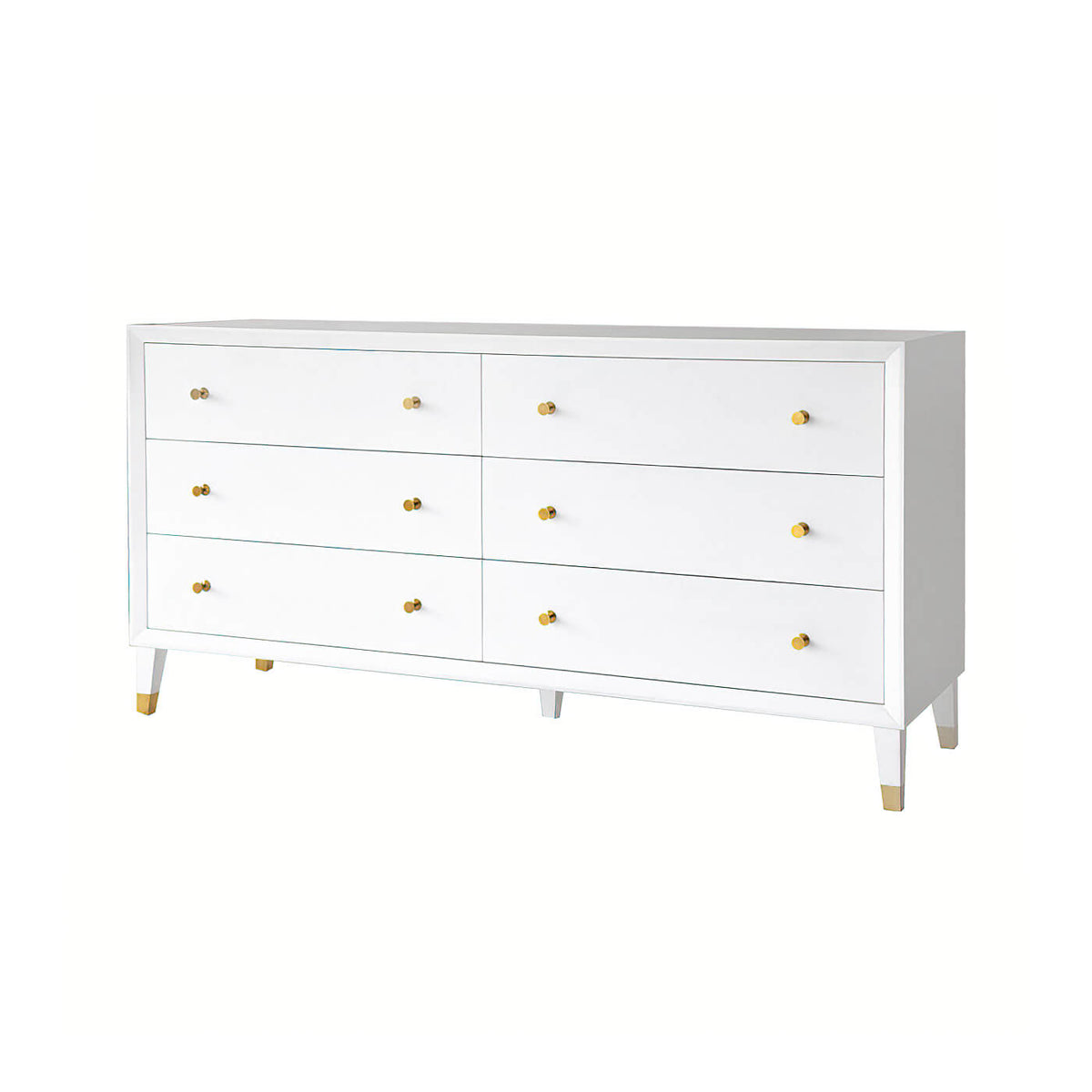 Mid Century Style White Dresser - English Georgian America