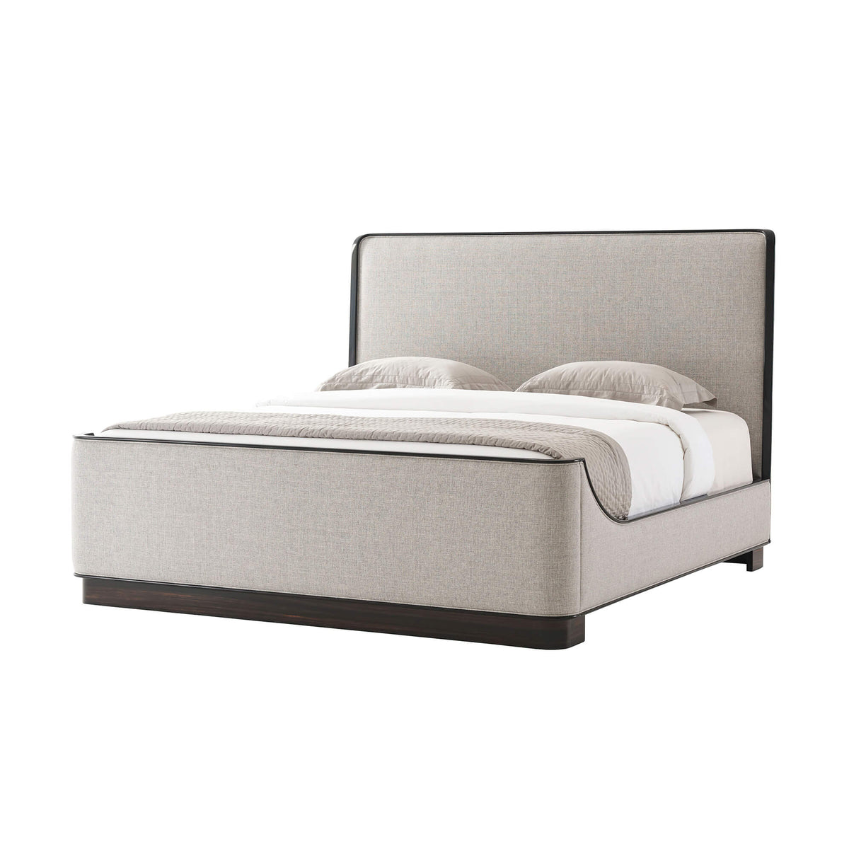 Mid Century Upholstered King Size Bed - English Georgian America