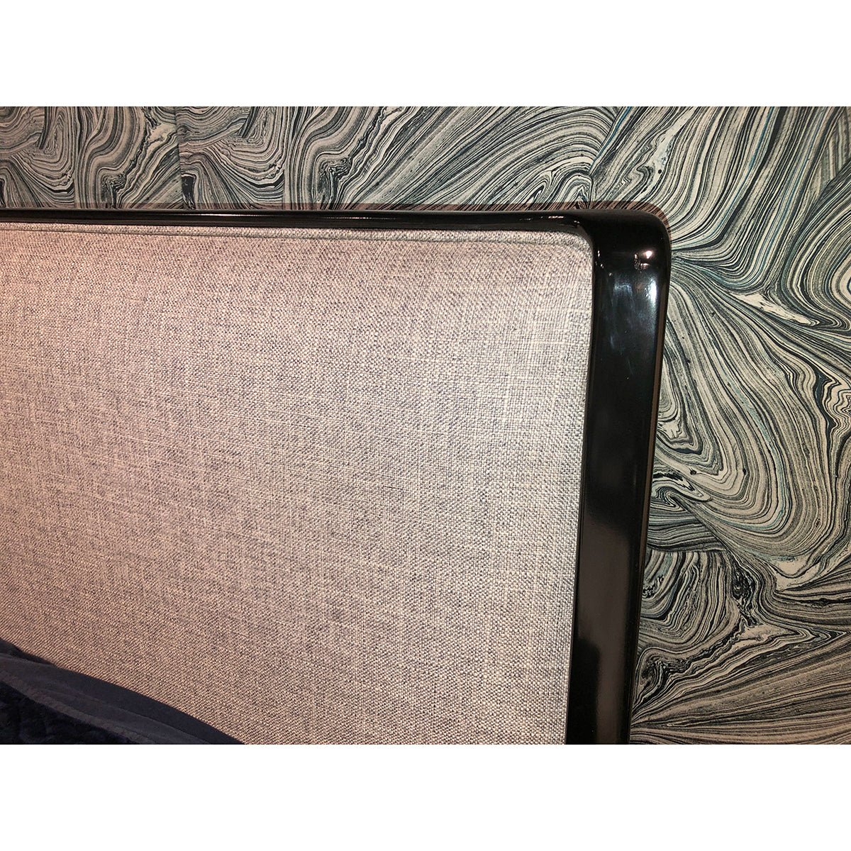 Mid Century Upholstered King Size Bed - English Georgian America