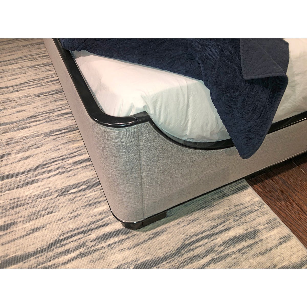 Mid Century Upholstered King Size Bed - English Georgian America