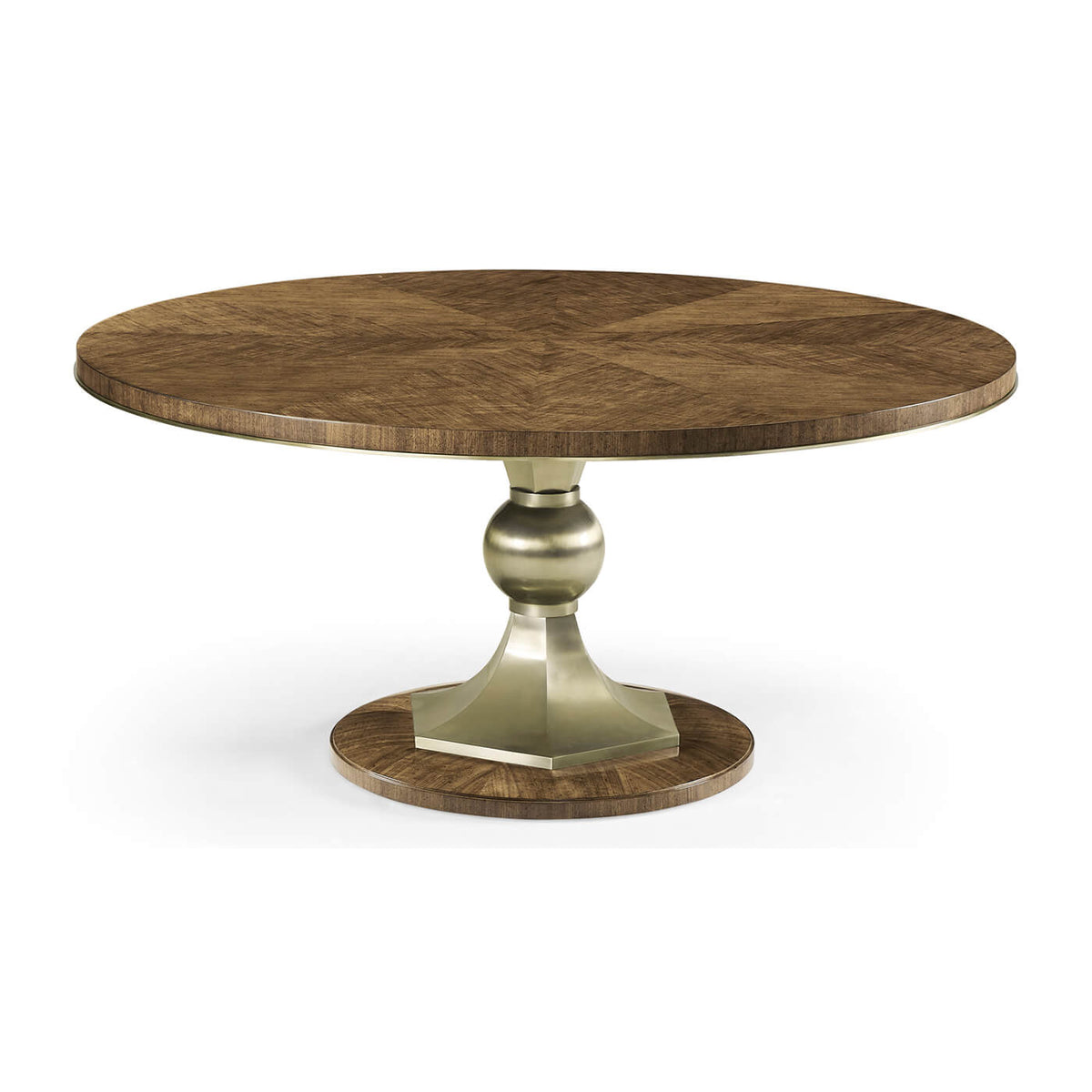 Mid Century Walnut and Steel Dining Table - English Georgian America