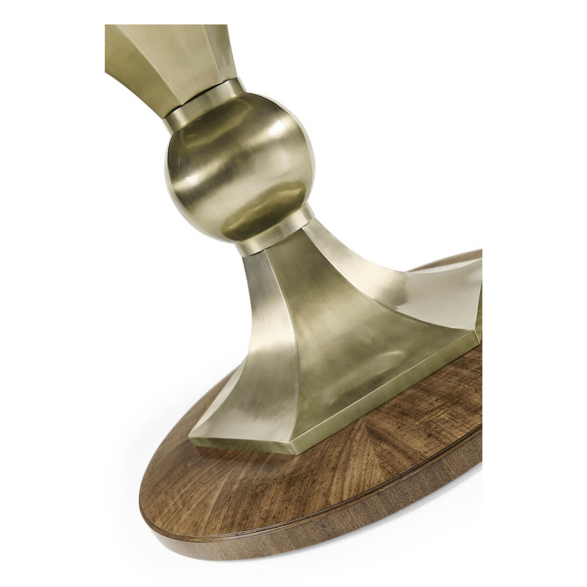 Mid Century Walnut and Steel Dining Table - English Georgian America