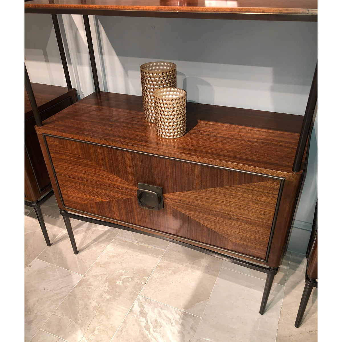 Mid Century Walnut Etagere - English Georgian America