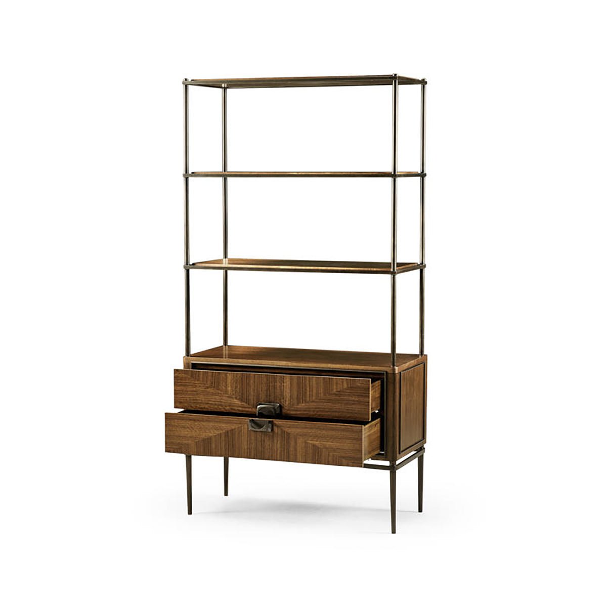 Mid Century Walnut Etagere - English Georgian America
