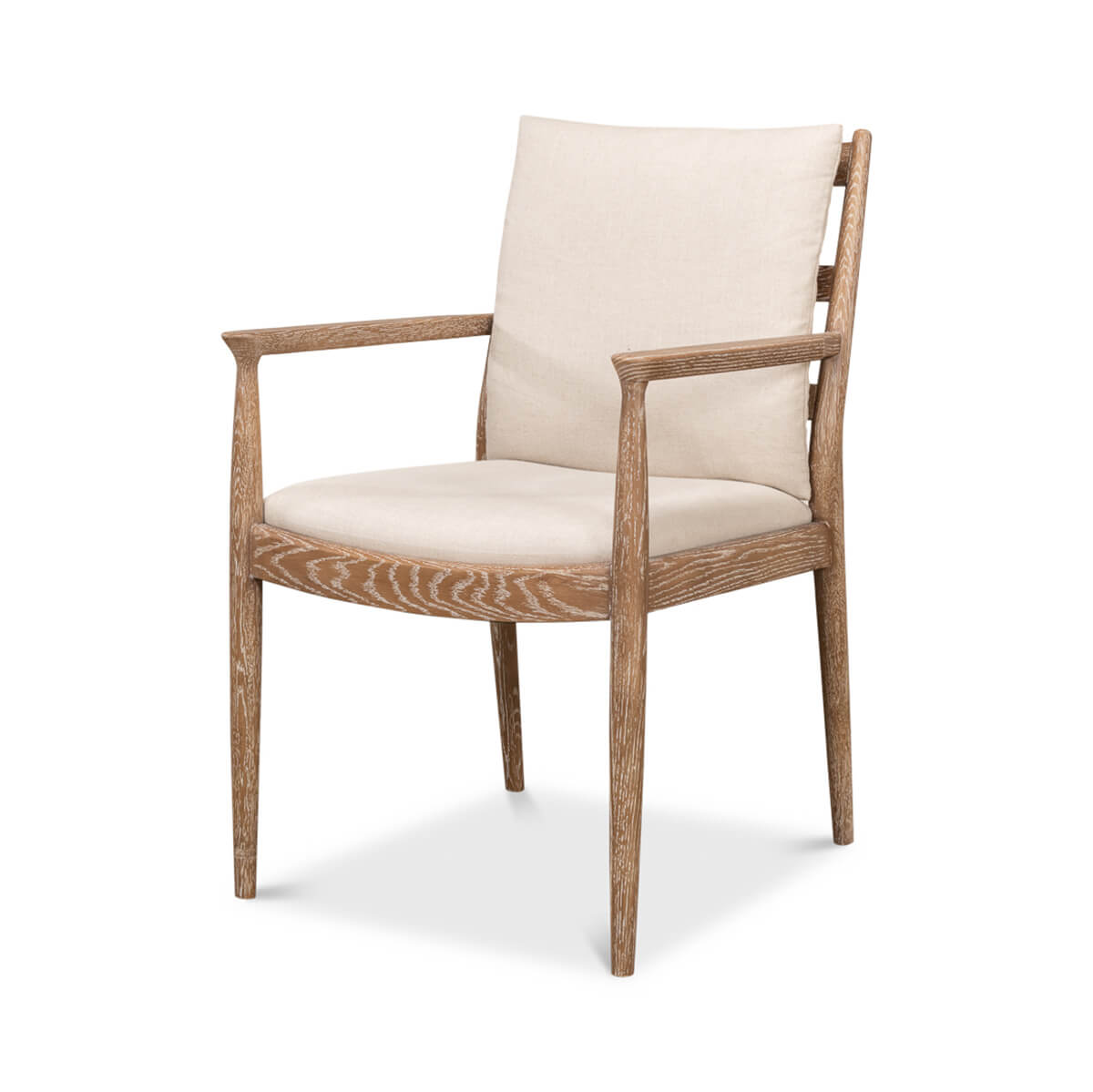 Mid Century Whitewash Armchair - English Georgian America